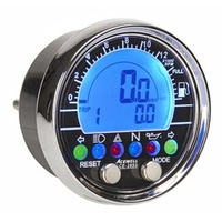 Acewell 2853 Digital Speedometer with Chrome fascia ring. Ideal for Cruisers and Customs